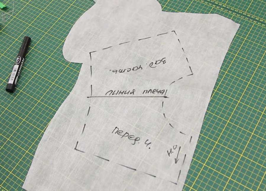 Изготовление бесшовной плечевой накладки: шаг 2