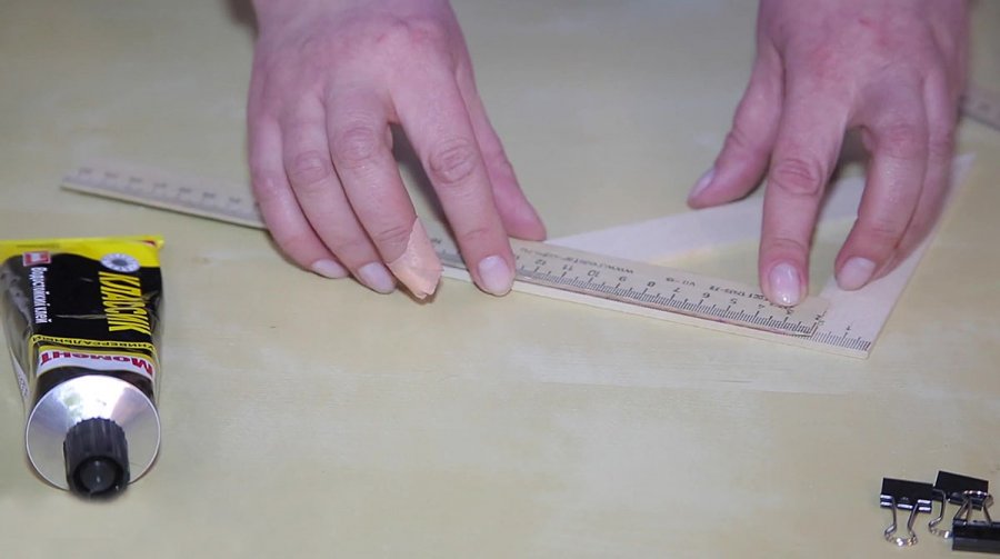 Изготовление угловой линейки: шаг 2 Изготовление угловой линейки: шаг 2