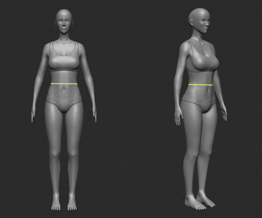 Обхват талии Обхват талии