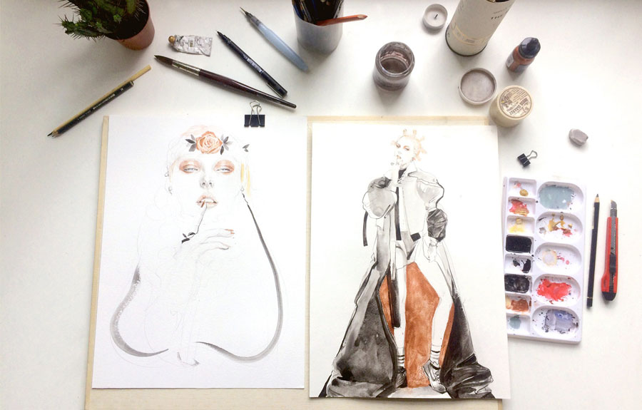 Материалы для создания эскиза одежды